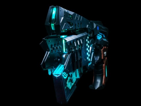 自動変形する実物大「ドミネーター」、Cerevoが復刻 アニメ