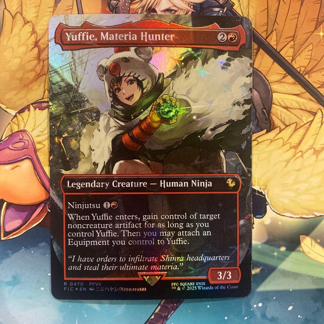 Mtg マテリアハンター、ユフィ全面アート版・チョコボトラック仕様 英語版 EX+](チョコボトラックFOIL)マテリアハンター、ユフィ/Yuffie, Materia